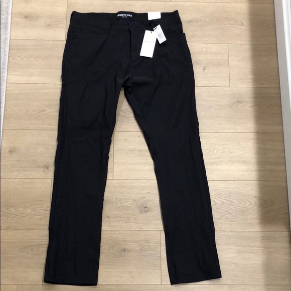 Kenneth Cole Slim Fit Charcoal Tech Pants - Picture 1 of 7